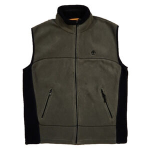 Timberland Weathergear Green & Black Zip-Up Vest